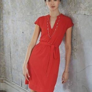 ANTHROPOLOGIE Maeve Odilia Tie Waist Shirt Dress